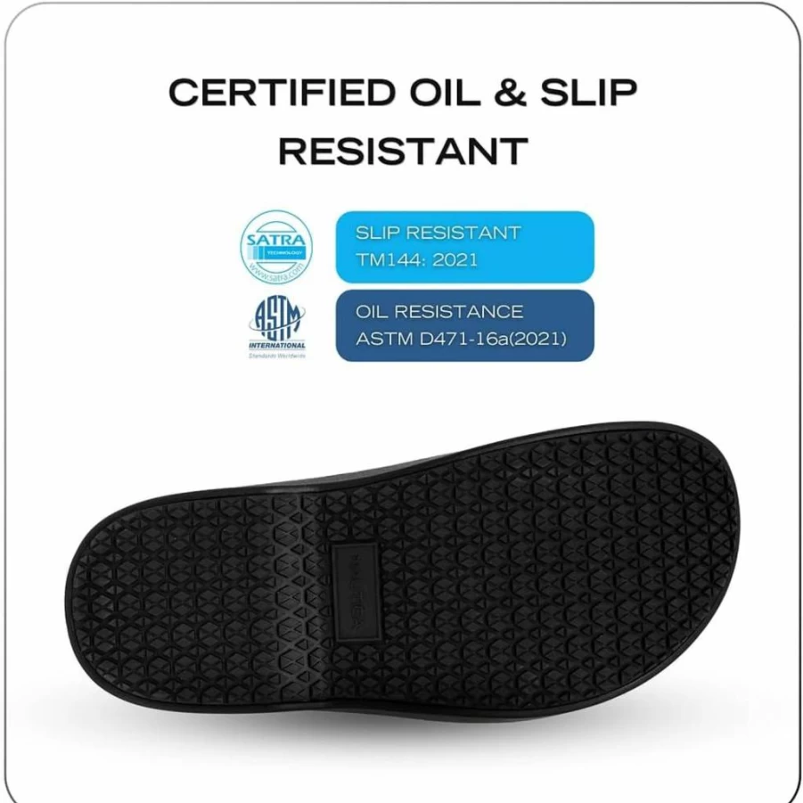 Nautica Unisex Slip-Resistant Quick-Drying Work Clogs with Arch Support - Kitchen & Garden Slides for Men & Women