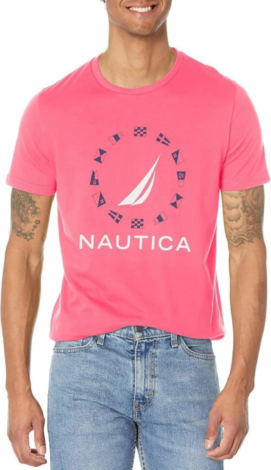 Nautica Men's Eco-Friendly Graphic T-Shirt - Sustainable Cotton Casual Tee