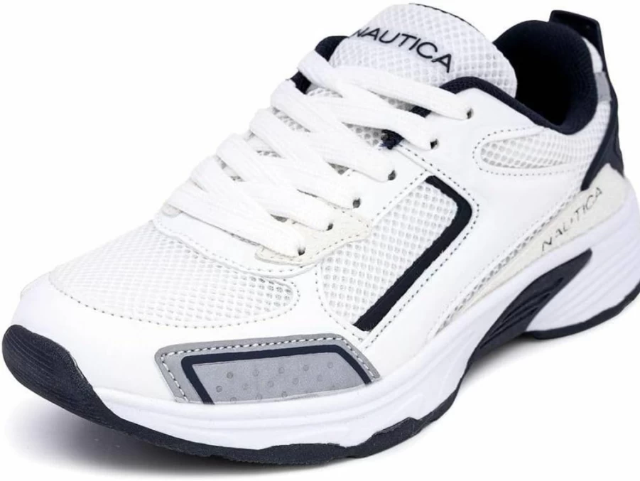 Nautica Kids Boys & Girls Athletic Sneakers - Lightweight Running Shoes for Toddler Little Kid Big Kid with Cushioned Heel (Lace-Up & Slip-On Options)