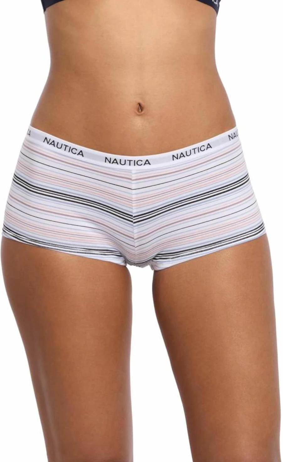 Nautica Women's 5-Pack Cotton Boyshort Underwear Set - Comfortable & Breathable Panties