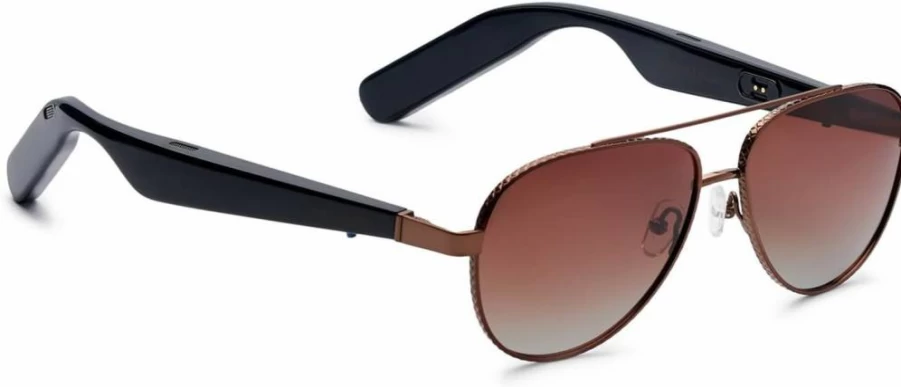 Nautica Spyglass Smart Sunglasses for Men & Women - Wireless Bluetooth Glasses with Open Ear Speakers, Mic, Polarized UV400 Lenses - Brown to Blue Gradient
