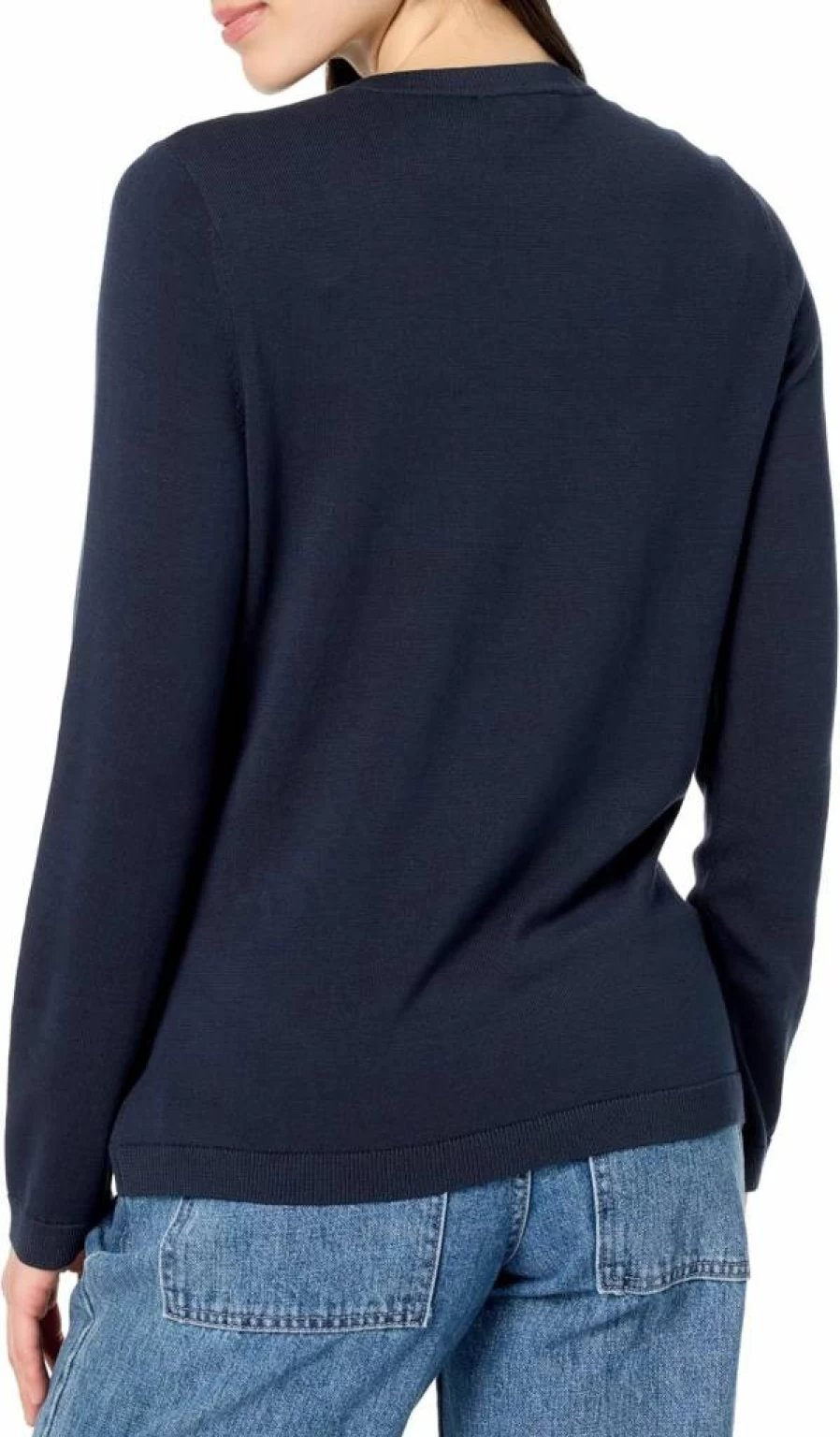 Nautica Women's Long Sleeve Crewneck Sweater Pullover - Soft Knit Casual Comfort Top