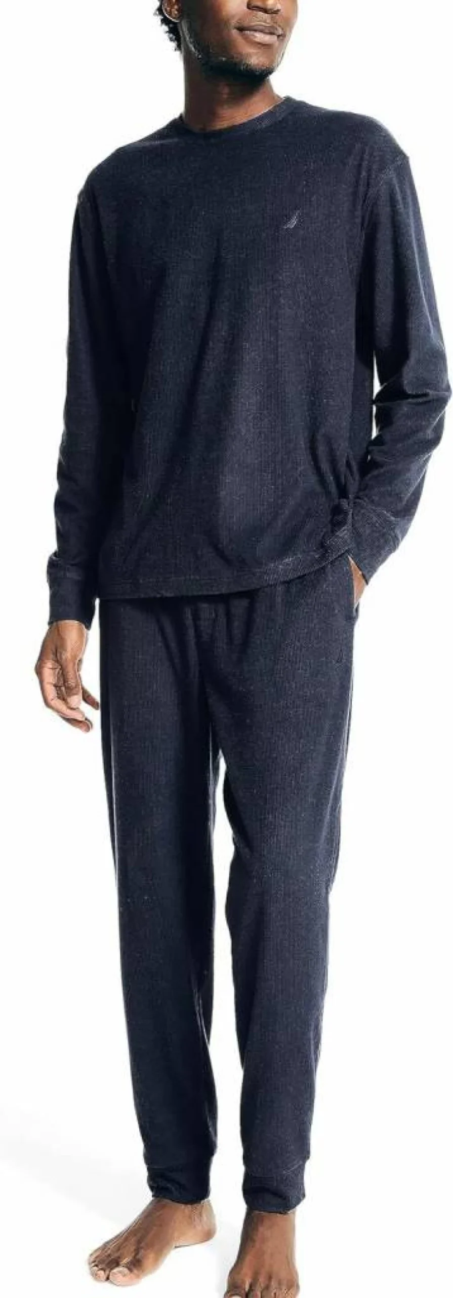 Nautica Waffle-Knit Cotton Pajama Pants Set for Men - Comfortable Sleepwear Lounge Pants