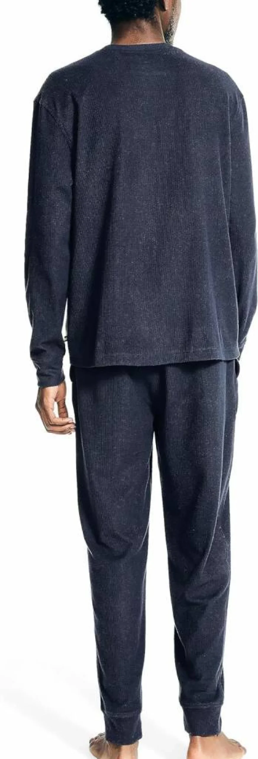 Nautica Waffle-Knit Cotton Pajama Pants Set for Men - Comfortable Sleepwear Lounge Pants
