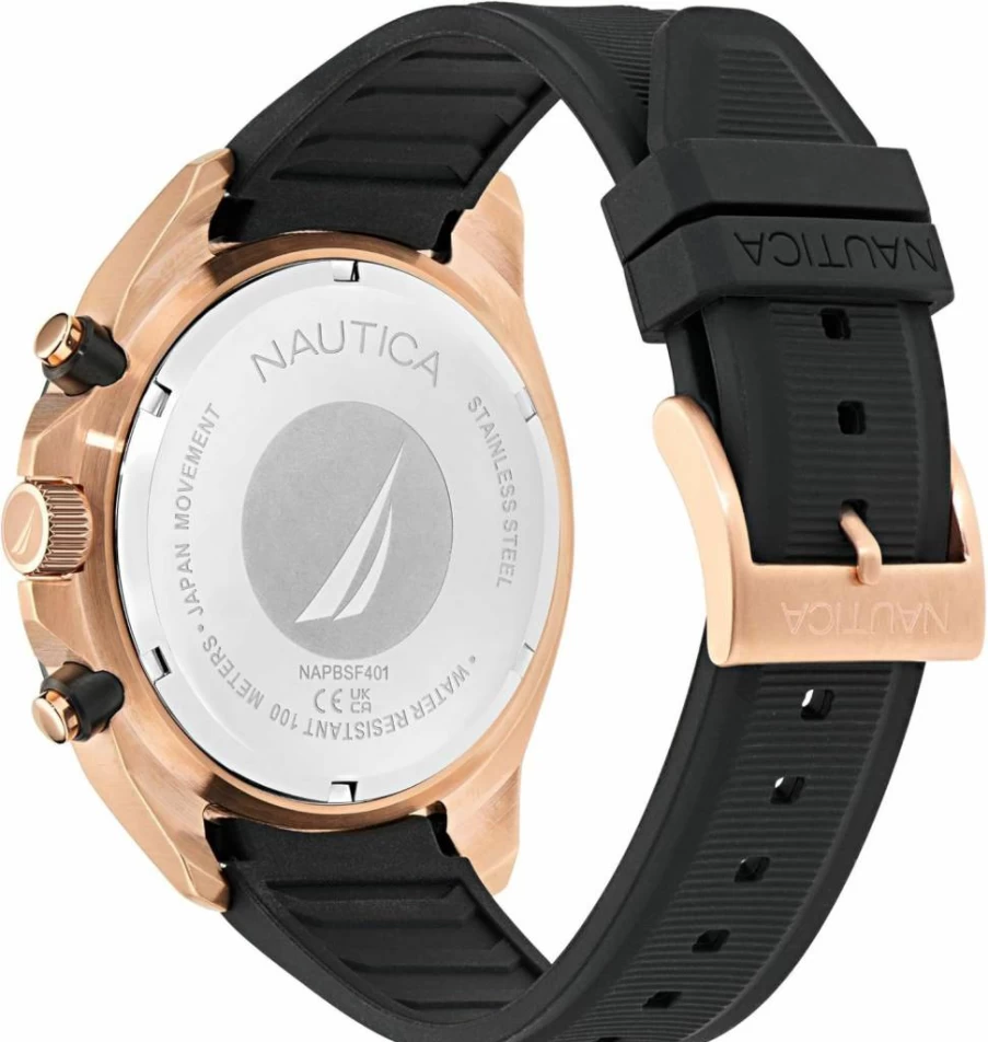 Nautica NCT Blue Sail Men's Watch with Silicone Strap - Waterproof Casual Sport Timepiece
