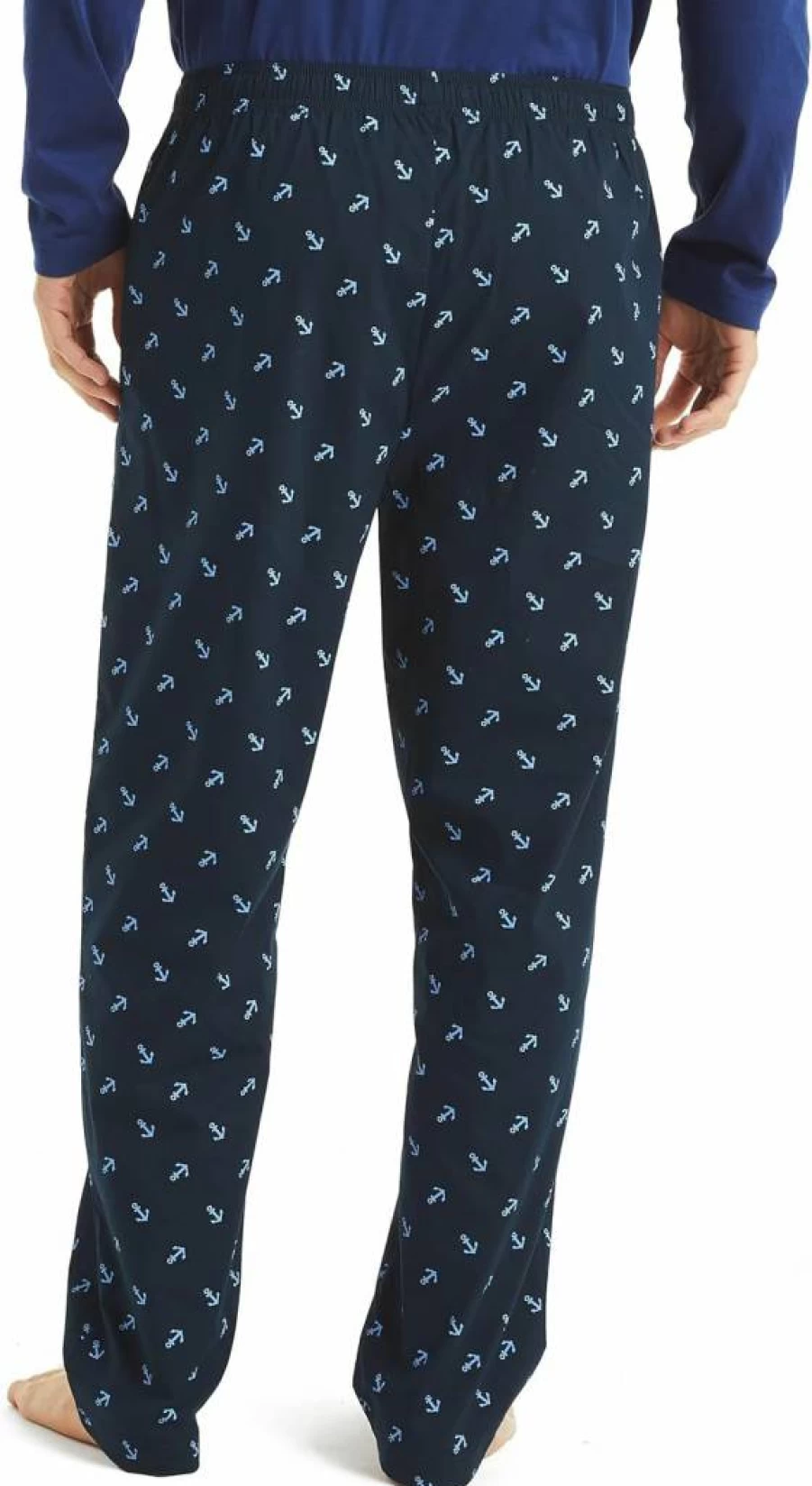 Nautica Men's Sustainable Printed Poplin Sleep Pants - Eco-Friendly Lounge Pajama Bottoms