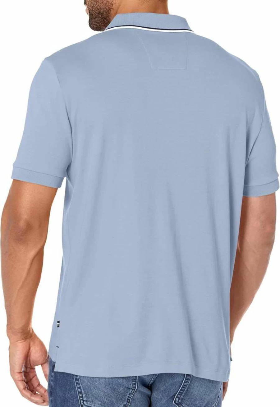 Nautica Men's Classic Fit Short Sleeve Polo Shirt with Dual Tipped Collar for Casual Wear