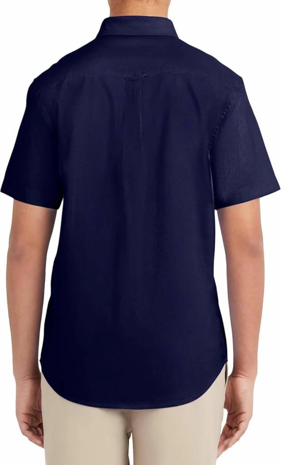 Nautica Men's Performance Oxford Short Sleeve Button-Down Shirt for Young Men
