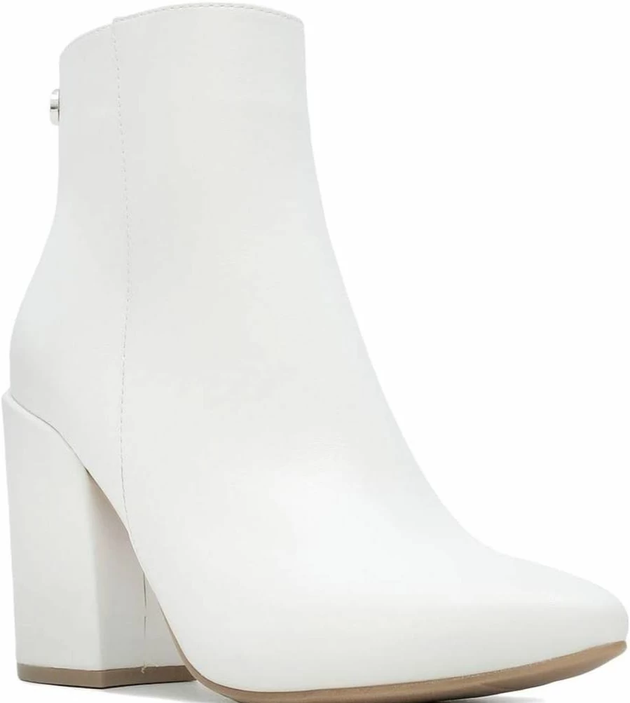 Nautica Yeva Women's Winter Boots - Pointed Toe Ankle Booties with Block Heel & Side Zipper