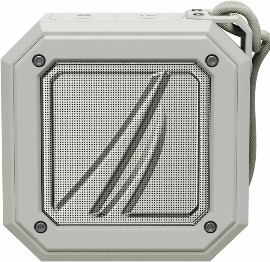 Nautica Waterproof Bluetooth Speaker with 15-Hour Playtime, Loud Clear Audio, USB Port, Wireless Outdoor Portable Speaker for Patio, Travel (Gray/Yellow)