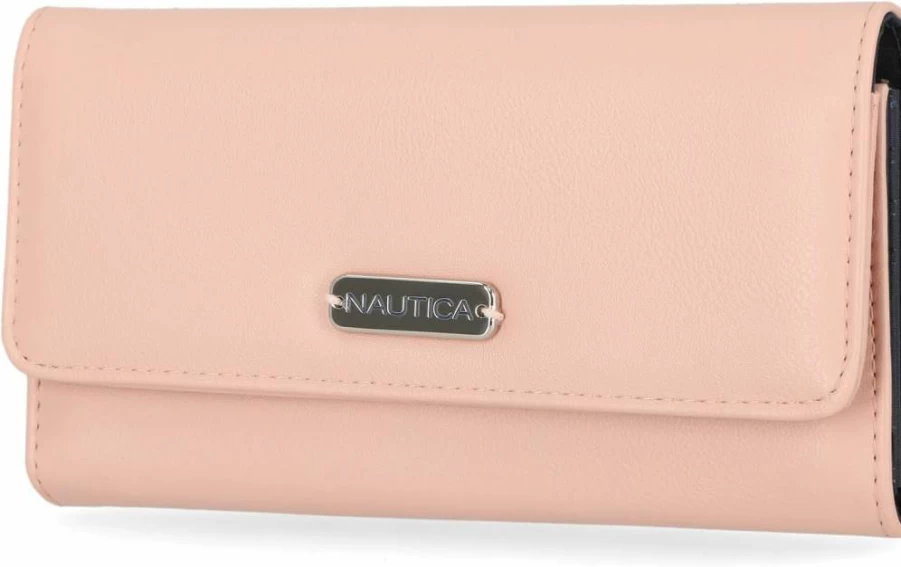 Nautica Women's Slim RFID Money Organizer - Compact Zipper Wallet with Credit Card Slots & Coin Purse, Stylish Clutch for Everyday Use