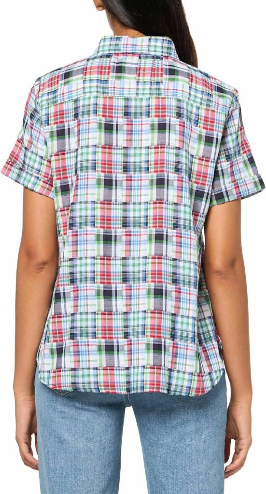 Nautica Women's Short Sleeve Button-Down Camp Shirt Casual Comfort Fit Top