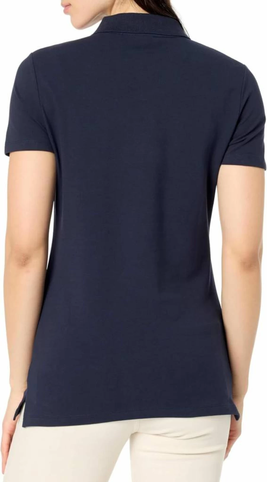 Nautica Women's 1/4 Zip Short Sleeve Polo Shirt - Classic Placket Design for Casual Comfort