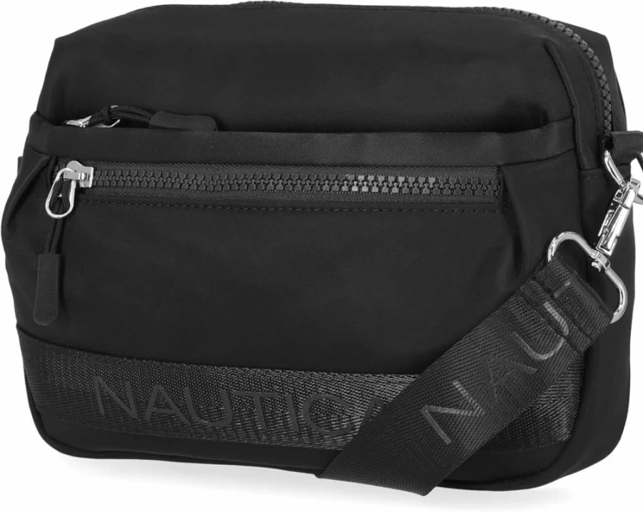 Nautica Adjustable Nylon Crossbody Bag with Detachable Strap – Lightweight Belt Bag for Men & Women