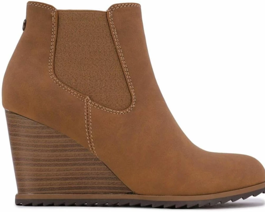 Nautica Women's Casual Wedge Heel Ankle Boots - Lace-Up & Slip-On Fashion Booties for Everyday Wear