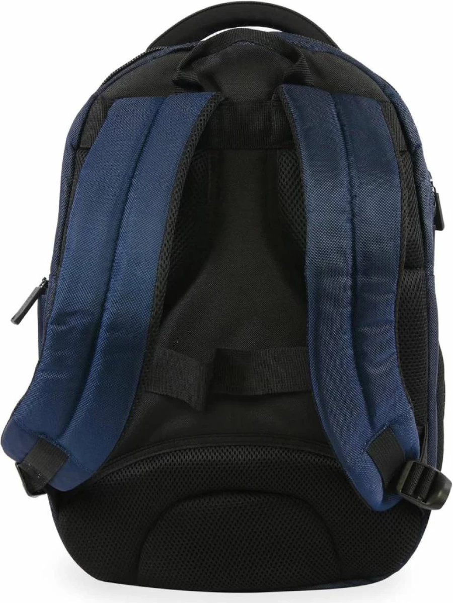 Nautica Navy Blue 18 Inch Water-Resistant Laptop Backpack for Men & Women, Durable Travel Daypack with USB Charging Port