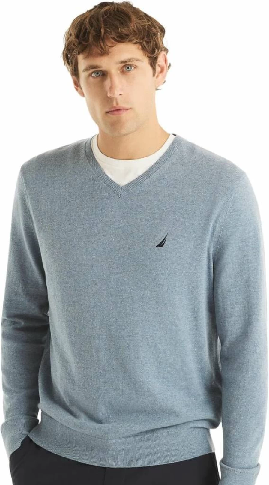 Nautica Men's Classic Fit V-Neck Sweater - Soft NavTech Fabric for Comfort