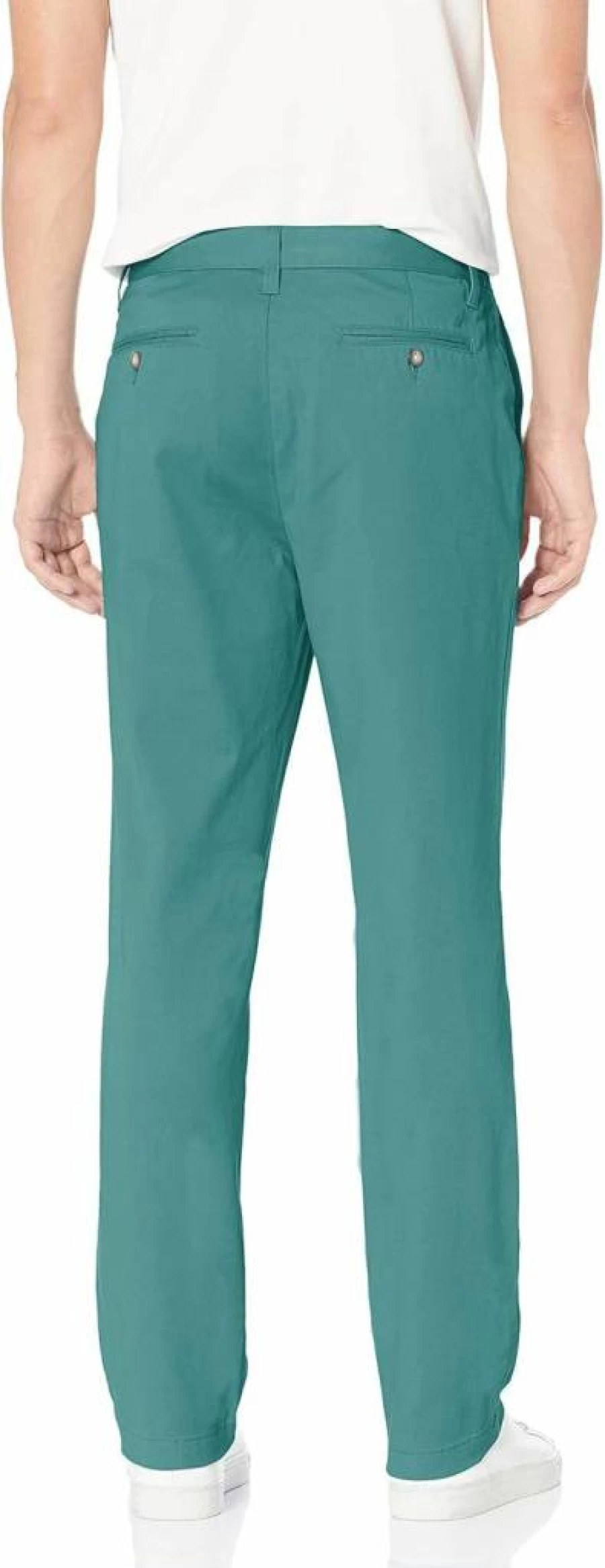 Nautica Men's Classic Fit Flat Front Deck Pants - Comfortable Casual Chino Trousers for Everyday Wear