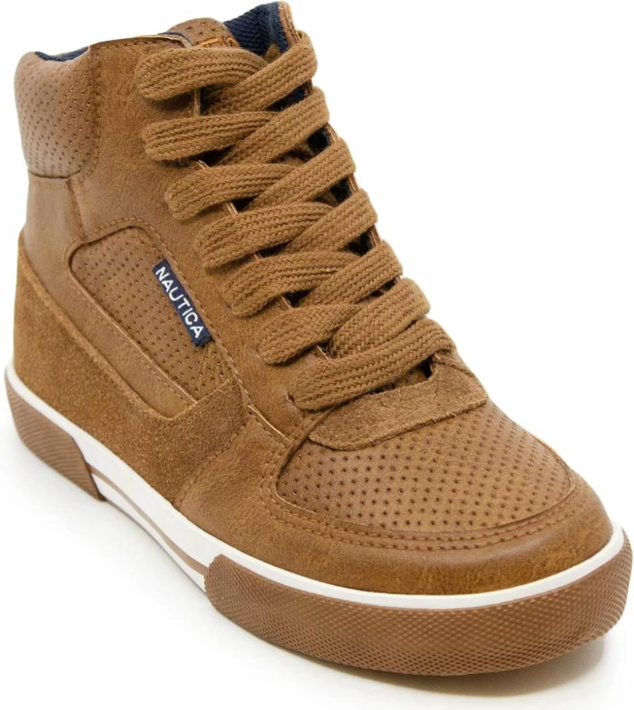 Nautica Kids High Top Sneakers for Boys & Girls - Lace-Up Fashion Shoes in Big Kid & Little Kid Sizes - Horizon Collection