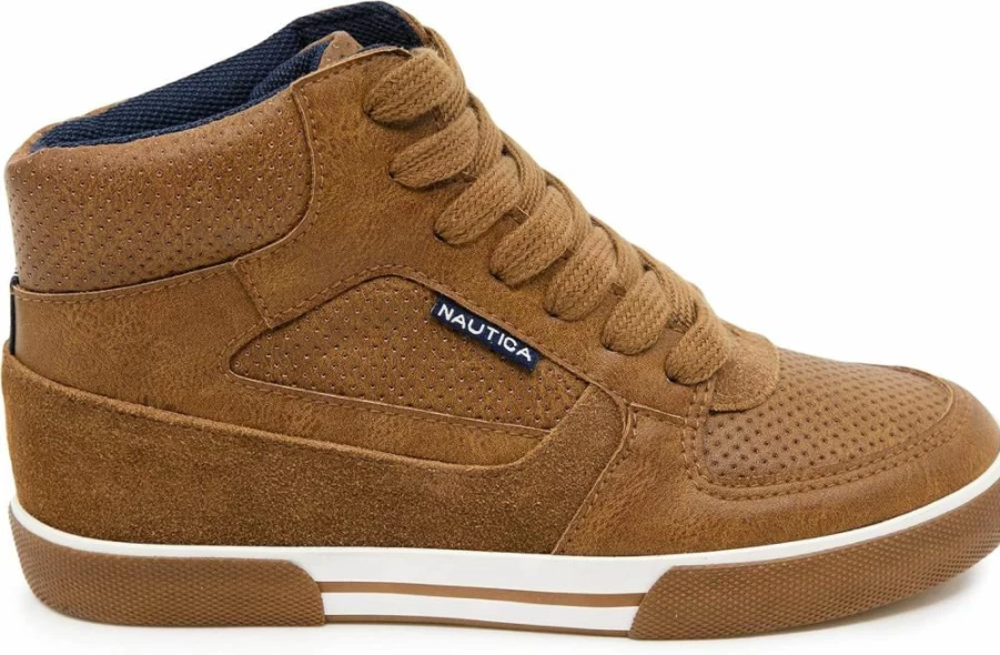Nautica Kids High Top Sneakers for Boys & Girls - Lace-Up Fashion Shoes in Big Kid & Little Kid Sizes - Horizon Collection