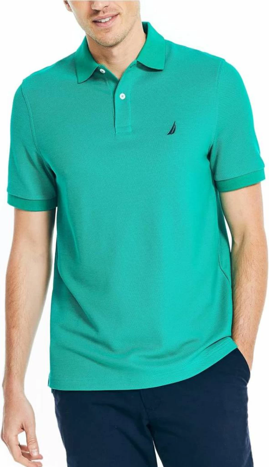 Nautica Men's Classic Fit Deck Polo Shirt – Sustainable Cotton Casual Wear