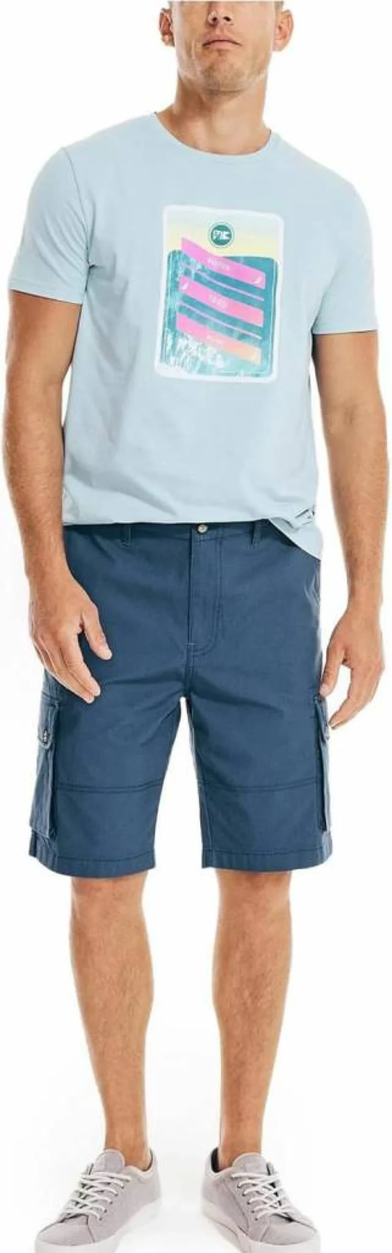 Nautica Men's 10-Inch Navigator Cargo Shorts - Classic Fit Casual Summer Shorts for Men