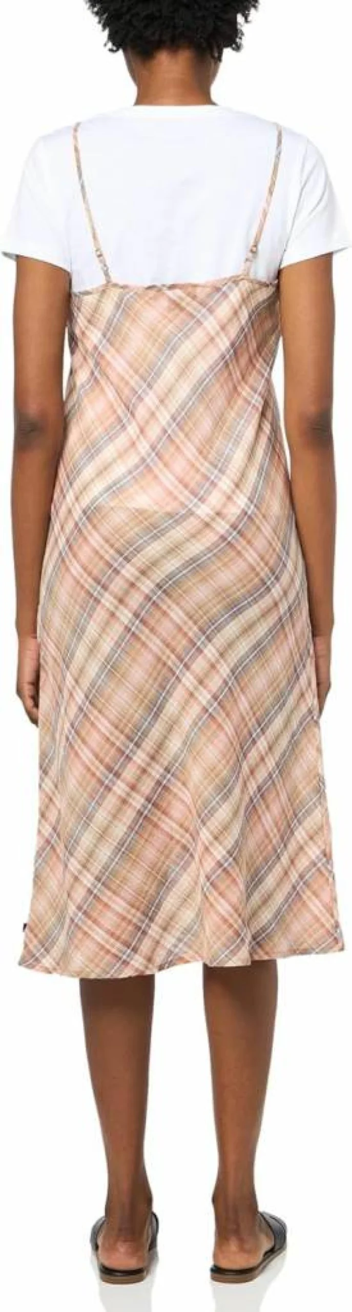 Nautica Women's Mixed Media Slip Midi Dress - Elegant Knee-Length Casual Wear