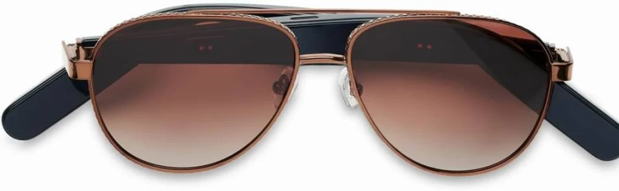 Nautica Corsair Smart Sunglasses for Men & Women - Wireless Bluetooth Glasses with Open Ear Speakers, Built-in Mic, Polarized UV400 Lenses - Black Gradient Wide Frame