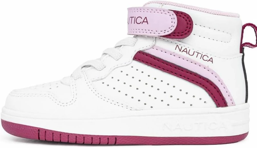 Nautica Kids High Top Basketball Shoes - Toddler & Little Kid Athletic Sneakers, Comfortable Walking Boots for Boys and Girls