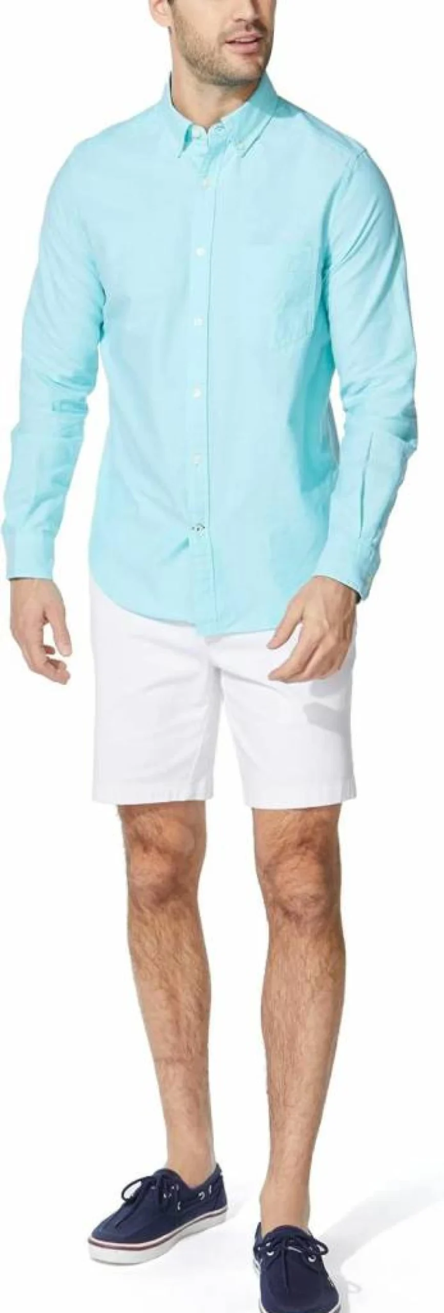 Nautica Men's Oxford Long Sleeve Button-Down Shirt for Casual Wear