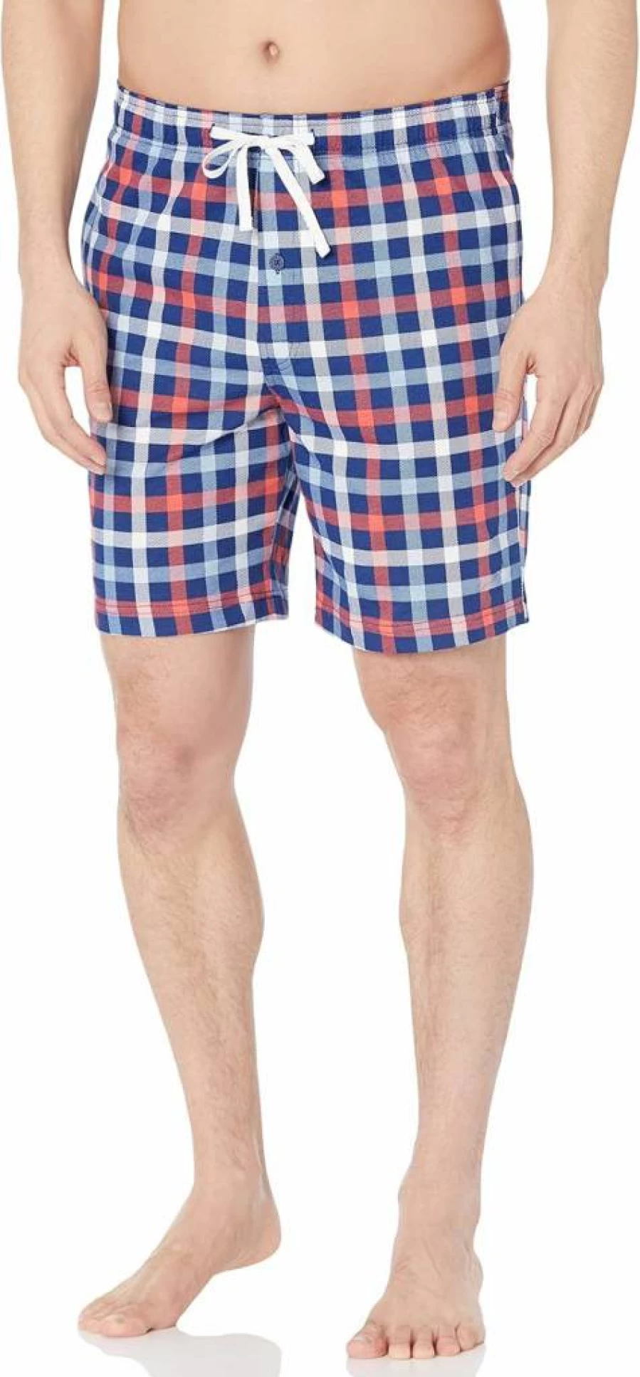 Nautica Men's Checkered Sleep Shorts Comfortable Plaid Lounge Pajama Bottoms