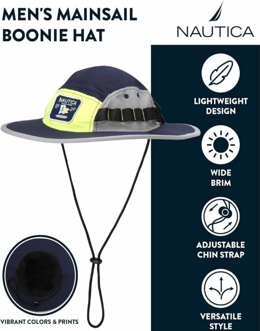 Nautica Men's UV Protection Safari Boonie Hat - Wide Brim Fishing Hat for Sun Protection
